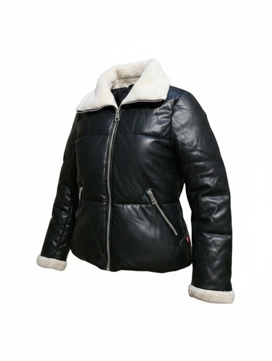 Levi's Jackets & Blazers - Levi's women's black faux leather puffer
